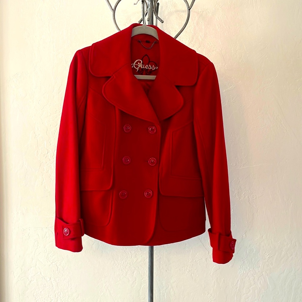 Guess, red jacket, size: L, great condition